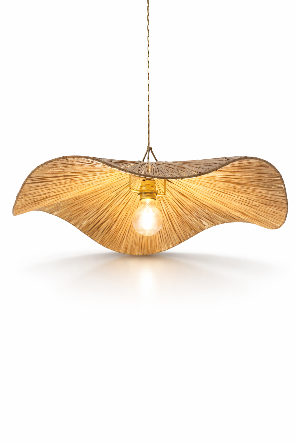 Lustre Lina – suspension en raphia naturel