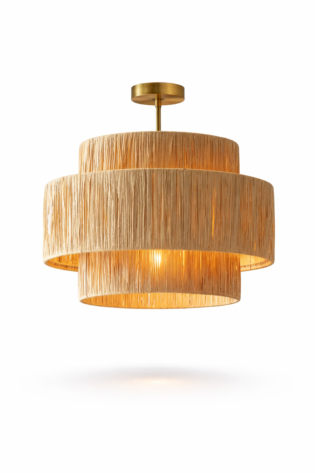 Lustre laguna - suspension en raphia naturel