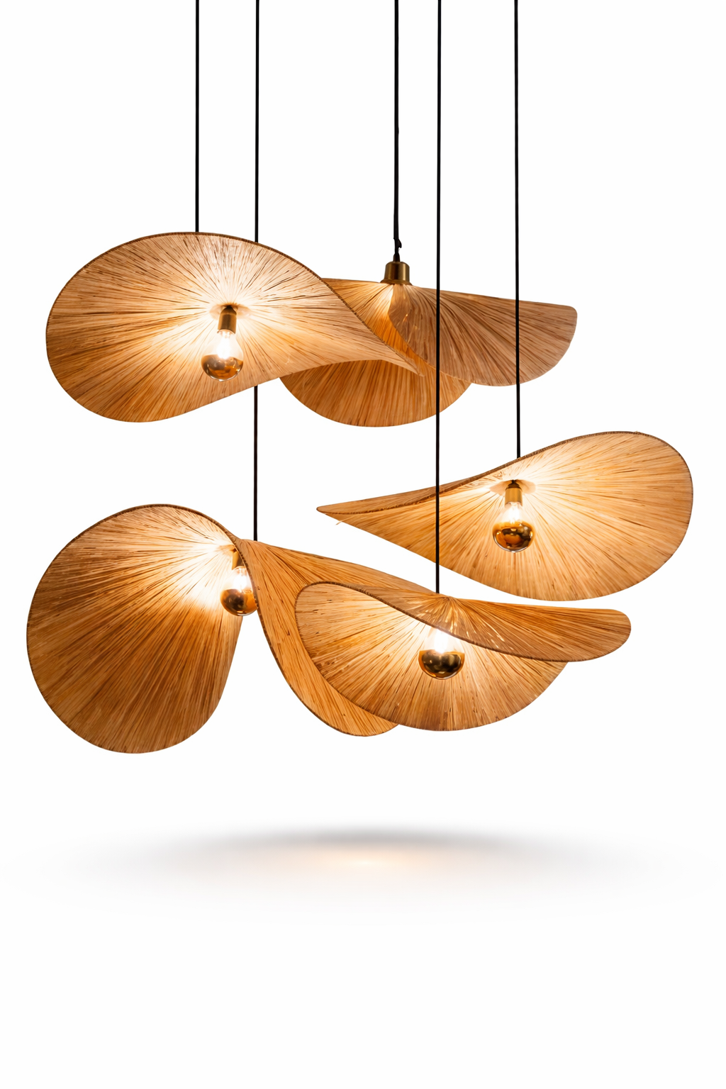 Lustre Duna - suspension en rotin naturel