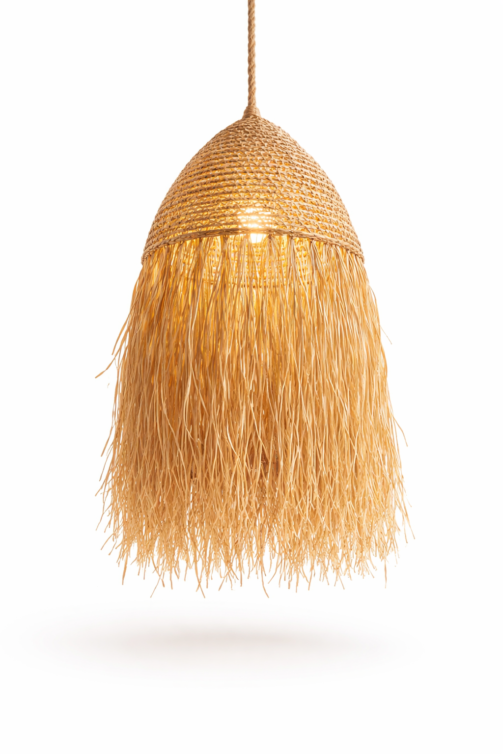 Lustre Mila - suspension rotin naturel