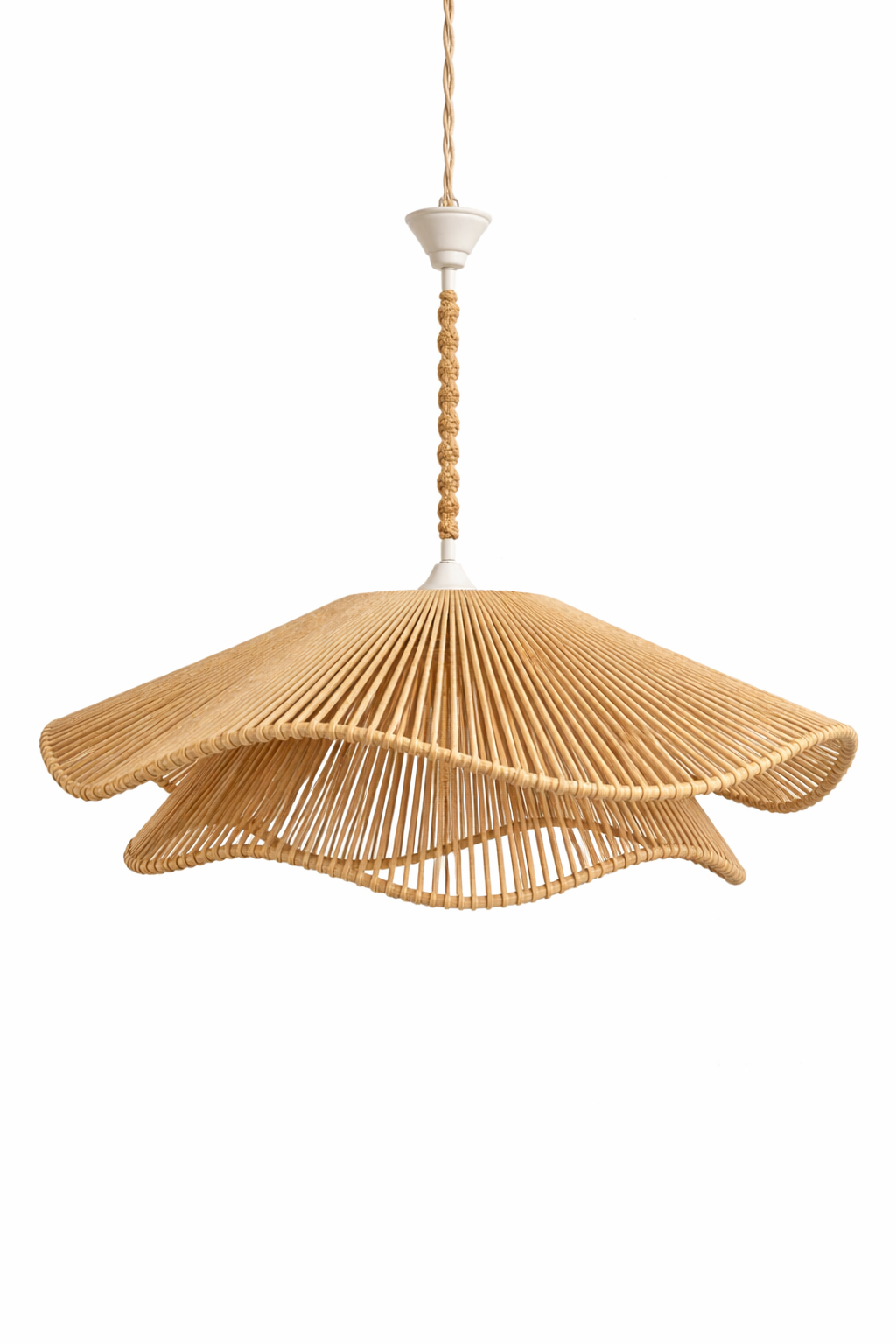 Lustre Flora - suspension rotin naturel