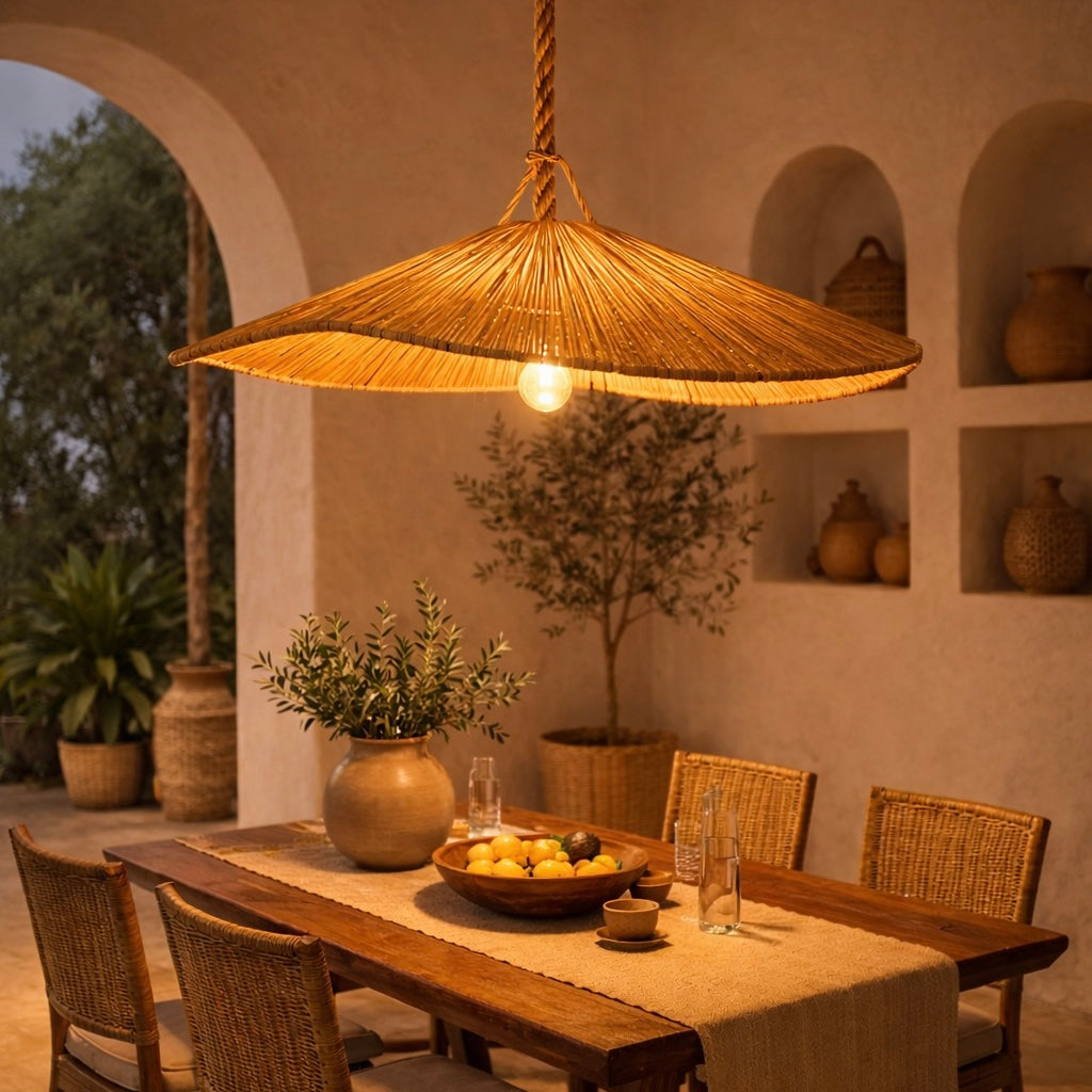 Lustre Duna - raphia naturel
