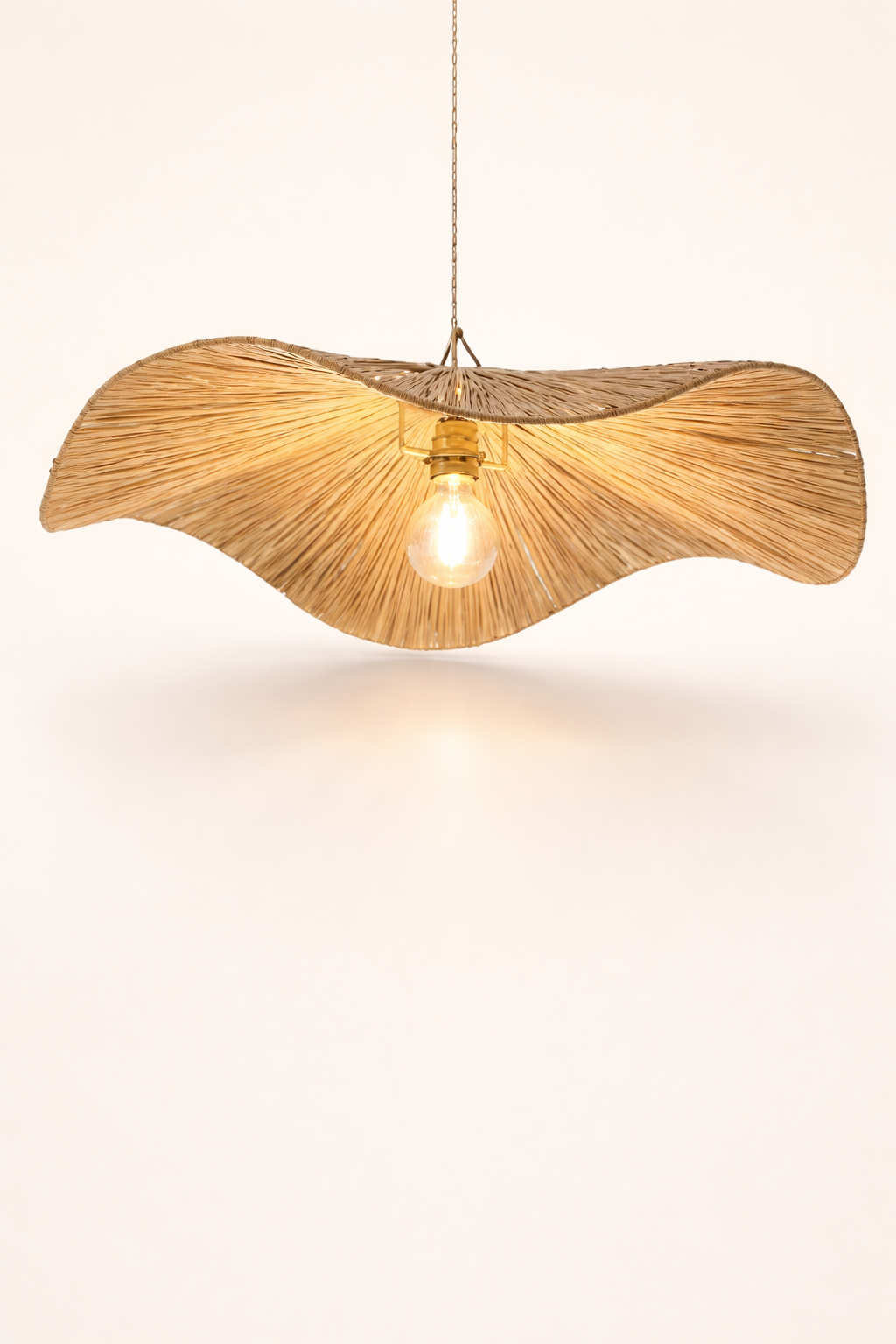 Lustre Lina – suspension en raphia naturel