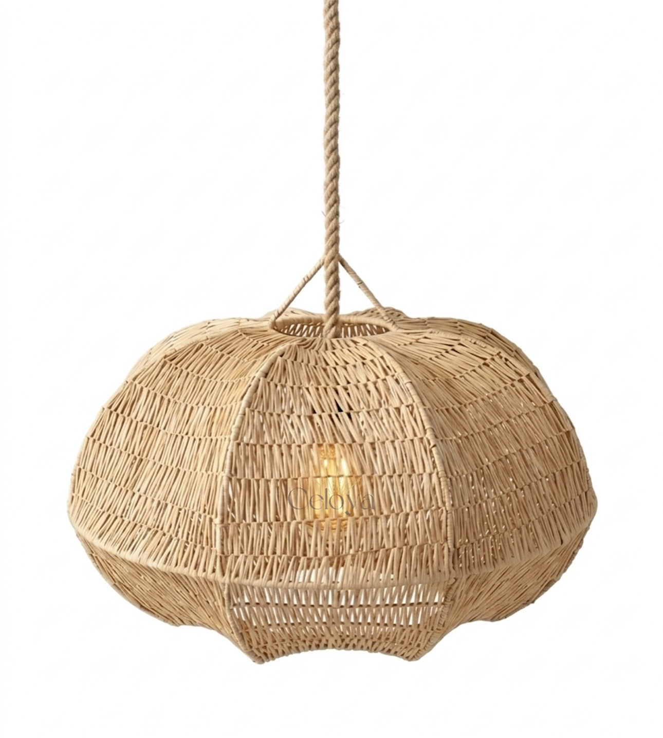 Lustre nora - en raphia - Celoya