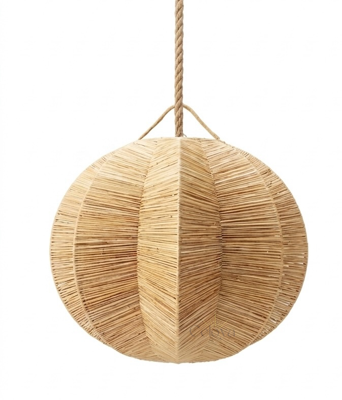 Lustre Palmia - suspension en raphia naturel - Celoya