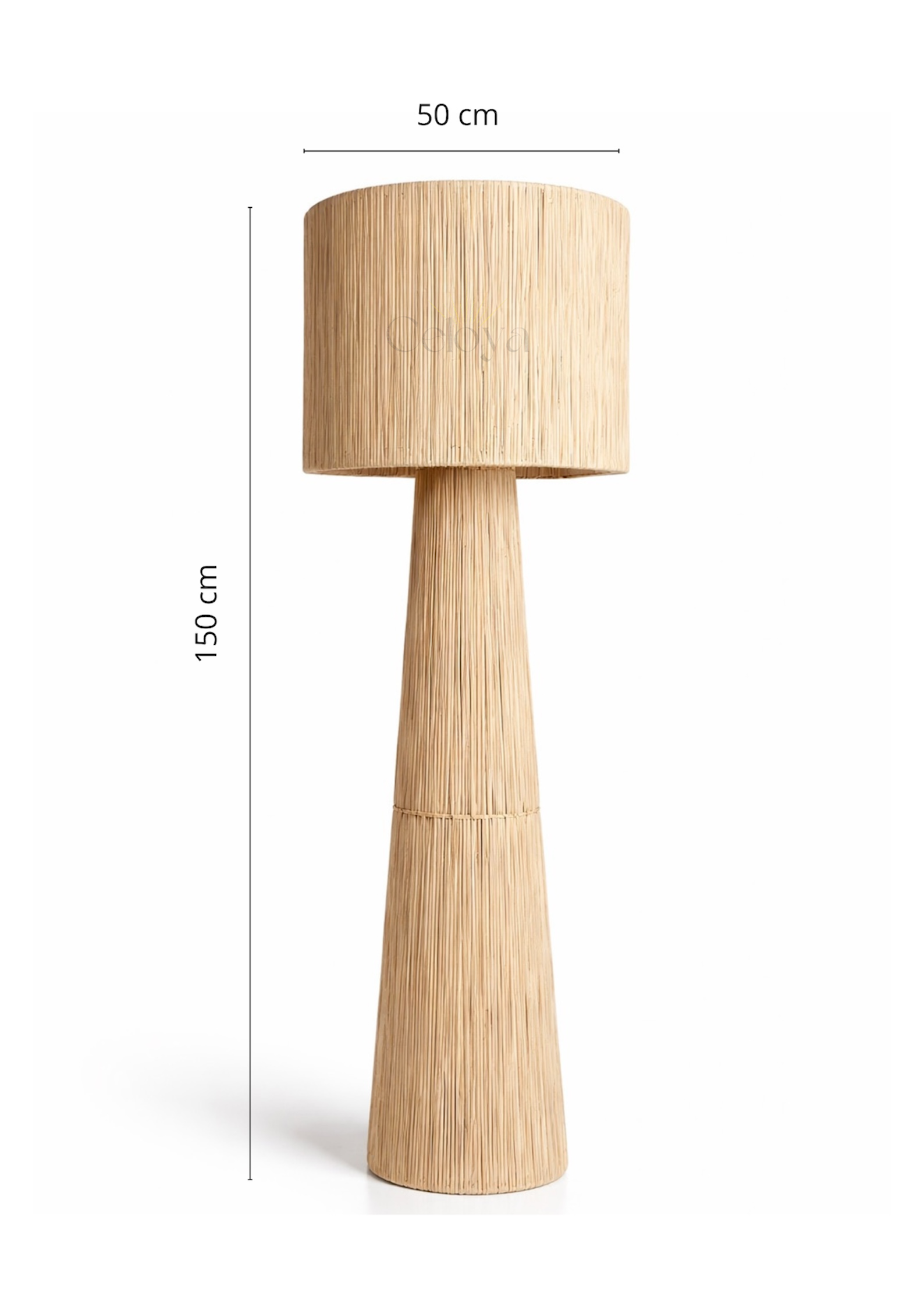 Lampe Marina - en raphia naturel