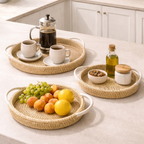 Plateaux Naya – osier & laine - Celoya