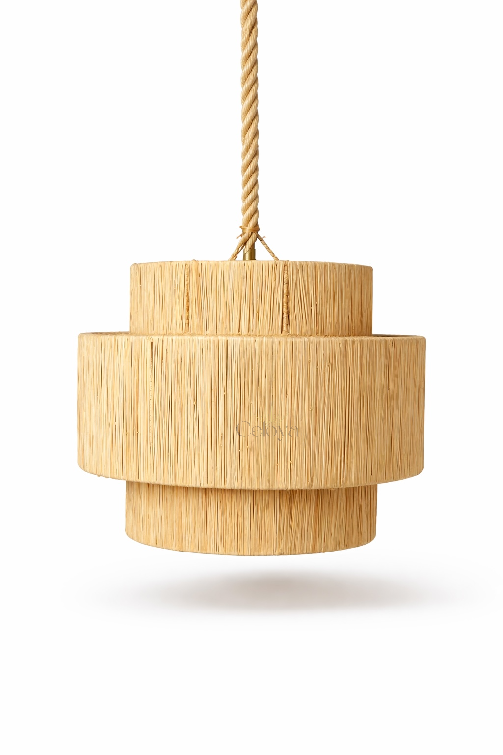 Lustre Laguna - raphia naturel