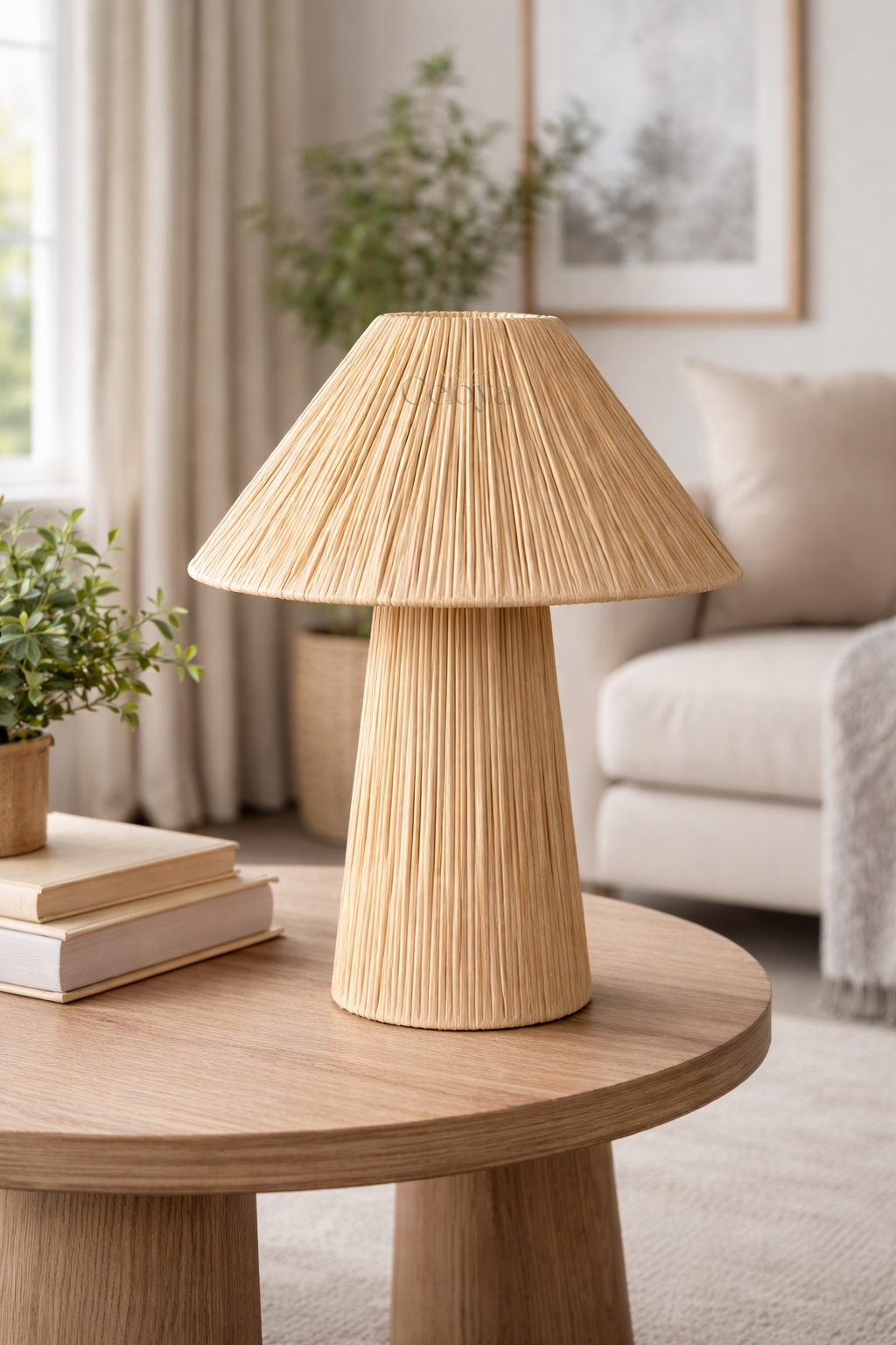 Lampe Sierra - raphia naturel
