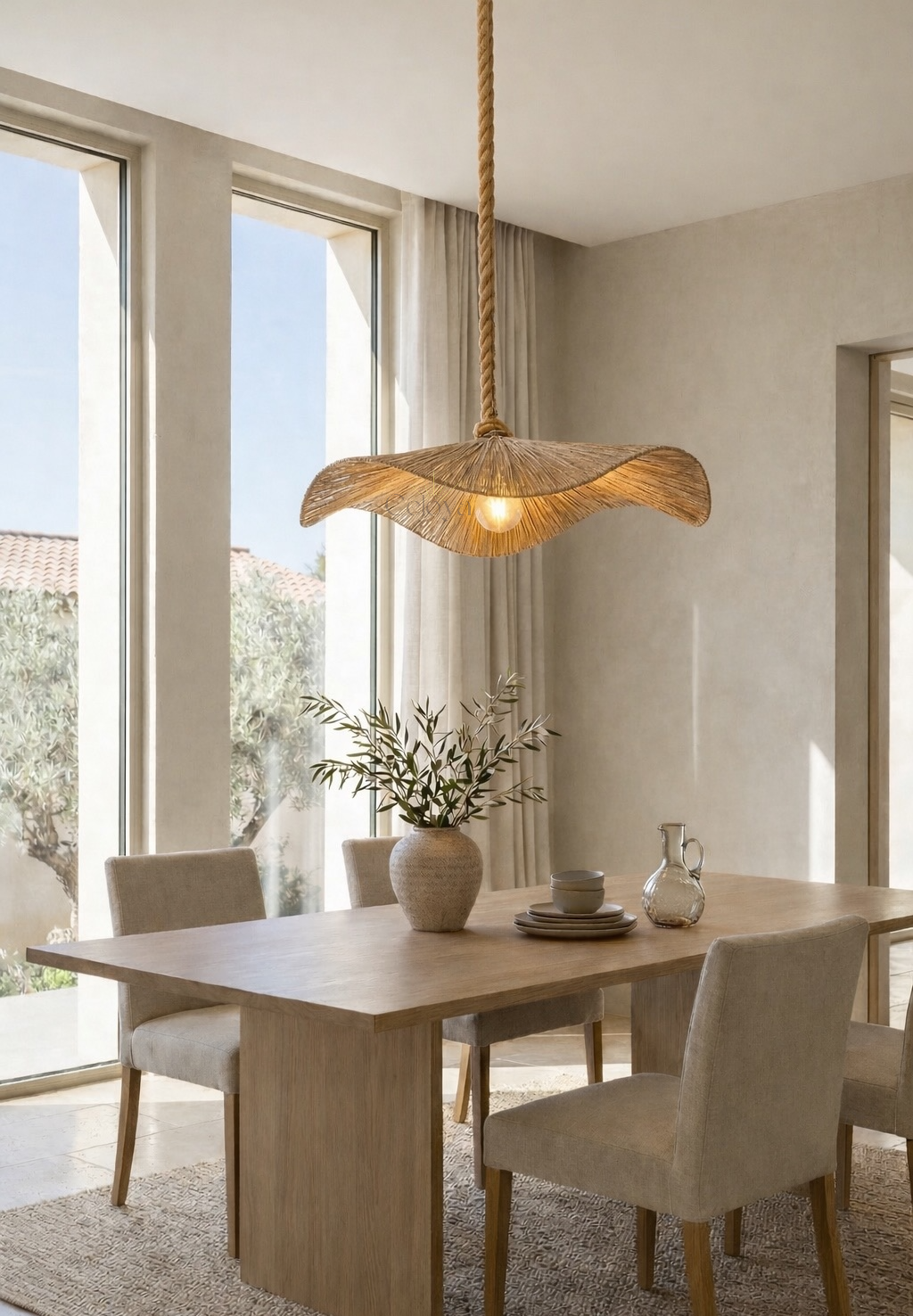 Lustre Lina – raphia naturel - Celoya