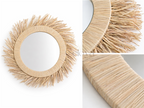 Miroir Liana - raphia naturel - Celoya