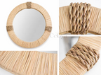 Miroir Nora - raphia naturel - Celoya